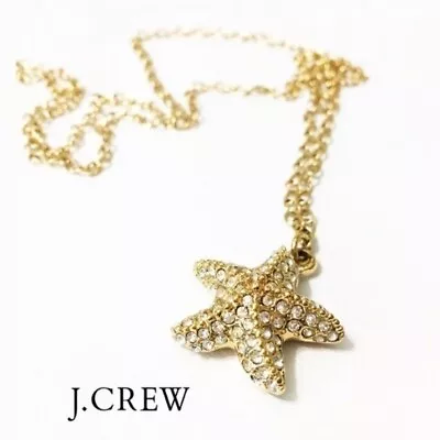 J. Crew Crystal Pave Starfish Pendant Necklace • $14.99