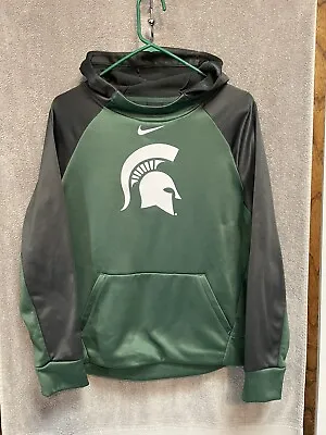 Michigan State Spartans Nike Dri Fit Funnel Neck Hoodie Sweatshirt Youth Sz XL • $21.95