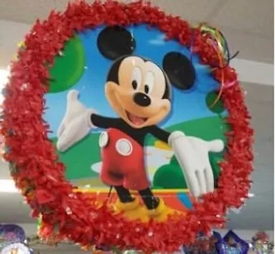 Disney Mickey Mouse Pinata With Pull String - Party Game & Candy Holder  NEW • $44.88