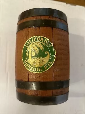 Vintage California Mission Pak Wooden Barrel Dates In Brandy 1/2 Gallon 8 14   • $59.99