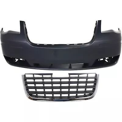 Front Bumper Cover And Grille Assembly Kit For 2008-2010 Town & Country Primed • $198.82