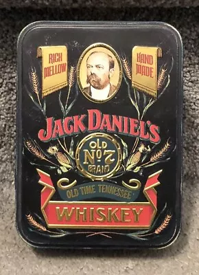 Vintage Jack Daniels Old Time Tennessee Whiskey Tin Can W/2 Mini Jack Bottles • $19.99