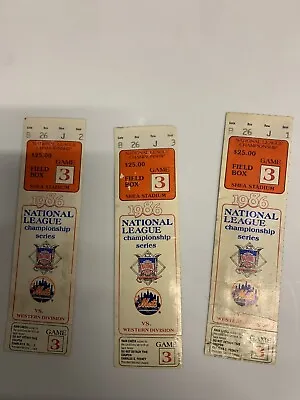 New York Mets 1986 NLCS Game 3 -Tickets • $124.95