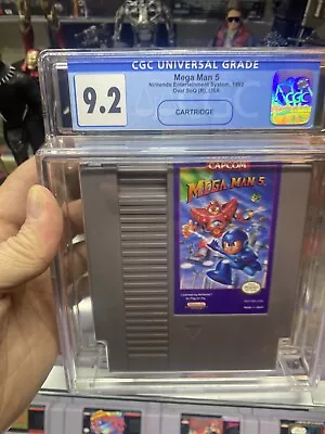 Mega Man 5 (Nintendo Entertainment System) Cartridge CGC Graded 9.2. 🔥🔥 • $250