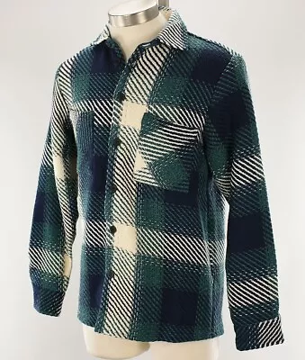 WAX LONDON Ombre Green WHITING Beatnik Cotton Blend Overshirt Jacket SMALL NWT • $149.99