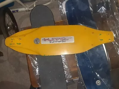 Vintage 1970s Turner Foam Core Summer Ski Green & Yellow Skateboard Deck • $99.99