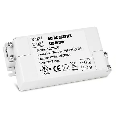 30W 240V AC To 12V DC Power Supply Driver Transformer For LED Strip Light UK • £5.88