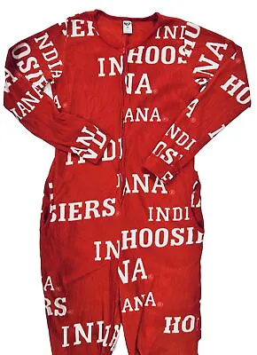 Concepts Sport IU Hoosiers Men's One Piece Footed Pajamas With Pockets Size M • $24.99