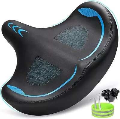 Oversized Bike Seat For Comfort Extra Wide Soft Cushion Bicycle Seat • $40.99