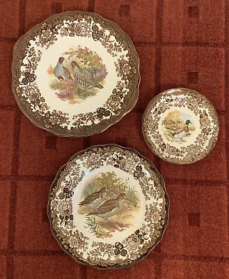 £5 • Buy Royal Worcester Palissy Game Series Cake Plate, 9” Plate & Saucer 