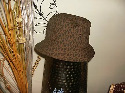 NEW MICHAEL KORS BUCKET HAT BROWN Color W/MK LOGO SIZE S/M • $35