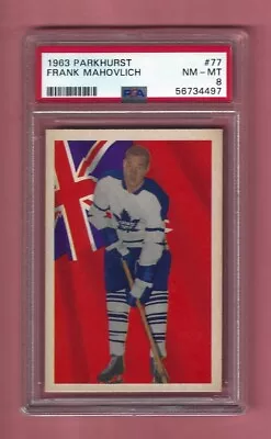 1963 Parkhurst #77 Frank Mahovlich Psa 8 Toronto Maple Leafs 1963-64 • $145