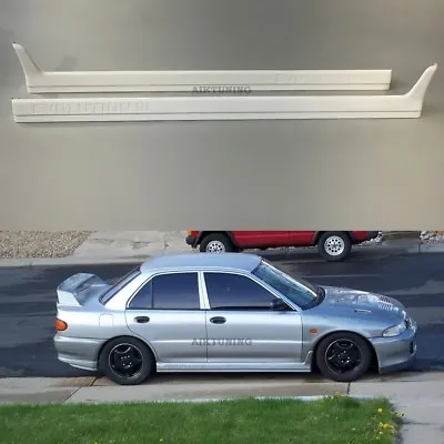 Side Skirts Set Apron Valance Addons (Fits Mitsubishi EVO 3 Evolution III) • $399