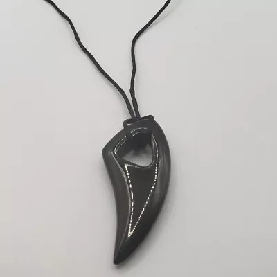 Mens Black Gothic Wolf Tooth Corded Necklace 24  • $14.99