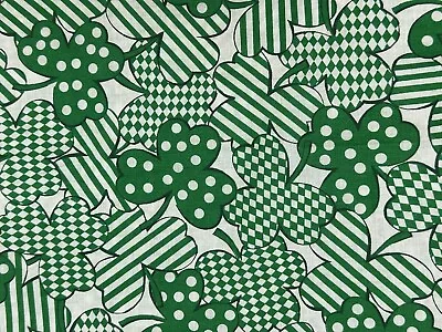 Luck Of The Kiss Me I'm Irish Happy Go Lucky St Patrick’s Day Cotton Fabric 3 Yd • $14.26