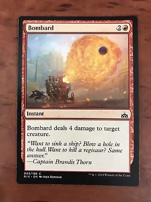 Bombard MTG Magic The Gathering Card NM Near Mint Rivals Of Ixalan RIX • $2.50