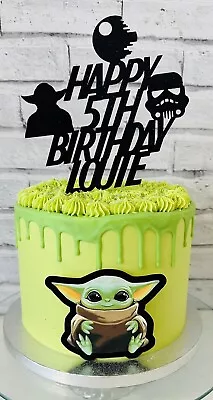 Personalised Starwars Topper And Baby Yoda Set • £8.99