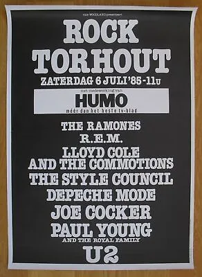 THE RAMONES U2 DEPECHE MODE Original Concert Poster '85 Rock Torhout • $168.64