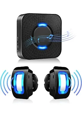 Wireless Motion Detector Alarm 2 Sensors LED Light 500 Ft Range New • $25