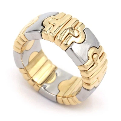 $1548.11 • Buy Bvlgari Parentesi Au750 18K Yellow White Gold Ring US Size 4.75 #49 10.7grams