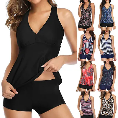 $28.07 • Buy Women Two Piece Push Up Padded Tankini Bikini Set Swimsuit Bathing Suit Swimwear