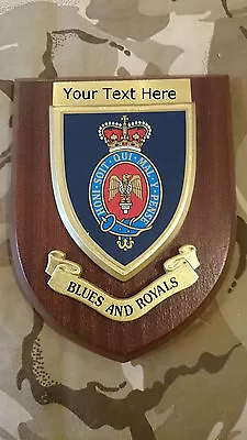 Blues And Royals Personalised Military Wall Plaque UK Made For MOD • £26.99