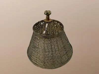 1930s Lamp Shade John Vassos For Wirecraft Nickel & Woven Wire Small Size • $155