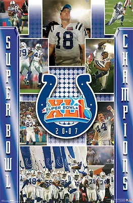 $33.99 • Buy Indianapolis Colts Super Bowl XLI CELEBRATION (2007) Commemorative 22x34 POSTER