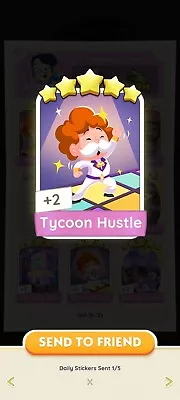 Tycoon Hustle / Monopoly Go! 5 Stars 🌟 Sticker (Set 18) • $5.45