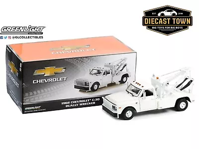 1:18 Greenlight 1969 Chevy C-30 Dually Wrecker Tow Truck Diecast Cream 13623 • $94.95