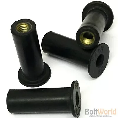 £3.49 • Buy Rubber Well Nuts, Rivet Rub Nut, Cavity Fairing Fixings M4 M5 M6 M8 M10 M12