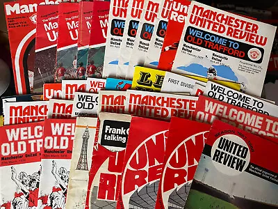 Manchester United Football Programmes 1967-1978 Home & Away X32 Used Good • £25