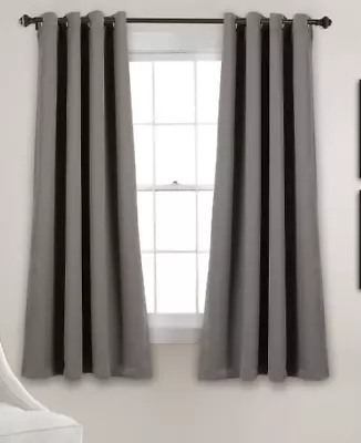 Window Curtain Panels Lush Décor Set Of 2 Grommet Top Blackout  52  X 63  • $22