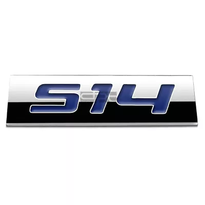 Fit S14 Metal Grill Trunk Emblem Decal Logo Trim Badge Polish Blue Lettering • $6.28