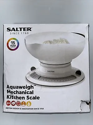 Salter Mechanical Kitchen Scale With Weighing Bowl Compact Storage Aquaweigh • £18.50