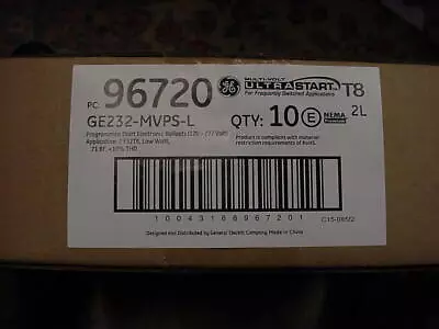 Ge 96720 Ge-232-mv-ps-l 2-lamp Low Power Program Start Ballast (10-ballasts) • $60