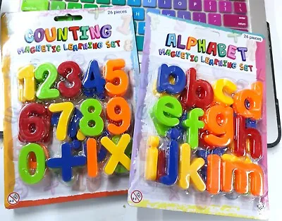 £3.49 • Buy ABC / 123 Magnetic Numbers And Letters Learning Toy Fridge Educational Magnets 