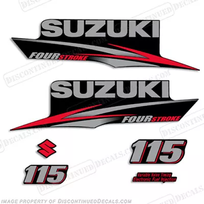 Fits Suzuki 115hp FourStroke 2010 And Up Outboard Engine Decal Kit DF115  • $109.95