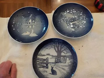 3 Christmas  Plates  Royal Copenhagen & B&g1971 Rc197475 B&g • $11.99