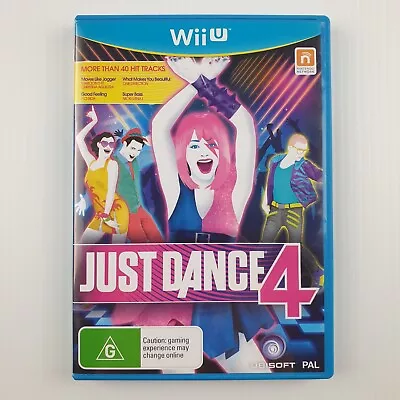 Just Dance 4 - Nintendo Wii U Game PAL - Like New Condition - Free Postage • $10.95