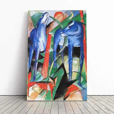 Franz Marc Two Blue Horses 2 Canvas Wall Art Print Framed Picture Home Decor • £24.95