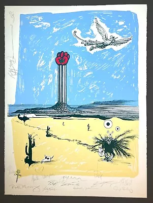 Signed Hunter S Thompson Memorial Print - RARE Limited Edition By Ralph Steadman • £4785.46