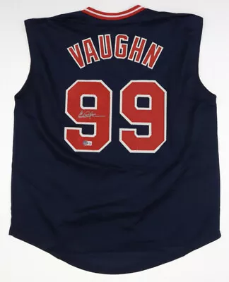 Charlie Sheen SIGNED #99 “Ricky Vaughn” Cleveland Indians XL Jersey W/ BAS COA • $150