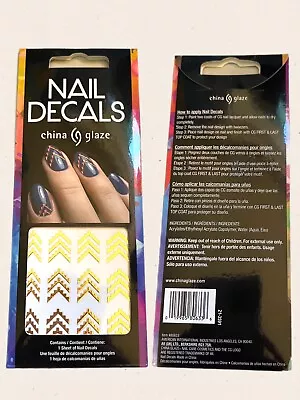 China Glaze Gold Nail Decals New In Box - Nail Design - Gold Arrow Design • $2.99