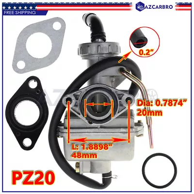 ATV ATC12 Carburetor For TaoTao NST SunL Kazuma Baja 50cc 70cc 90cc 110cc 125cc • $12.91