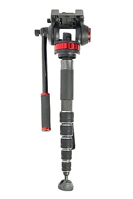 Gitzo GM4562 Carbon Fiber Monopod + Manfrotto MVH502AH Head • $271