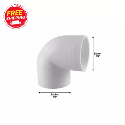 3/4 In. PVC Schedule. 40 90° S X S Elbow Fitting • $2.40