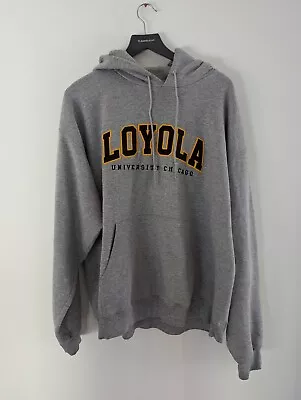 Vintage Loyola University LMU Grey Champion Hoodie Embroidered XL 90’s • £34.99
