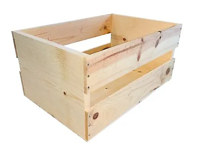 Wood Storage Crate Large Pine Wood Ready For Stain. Decoration Crate • $39.99