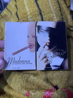 Lot Of 2 Madonna Cassette Singles - Erotica & Deeper And Deeper • $14.90